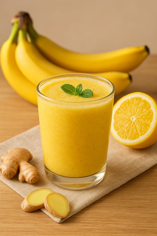 Banaani-sidruni-ingveri smuuti