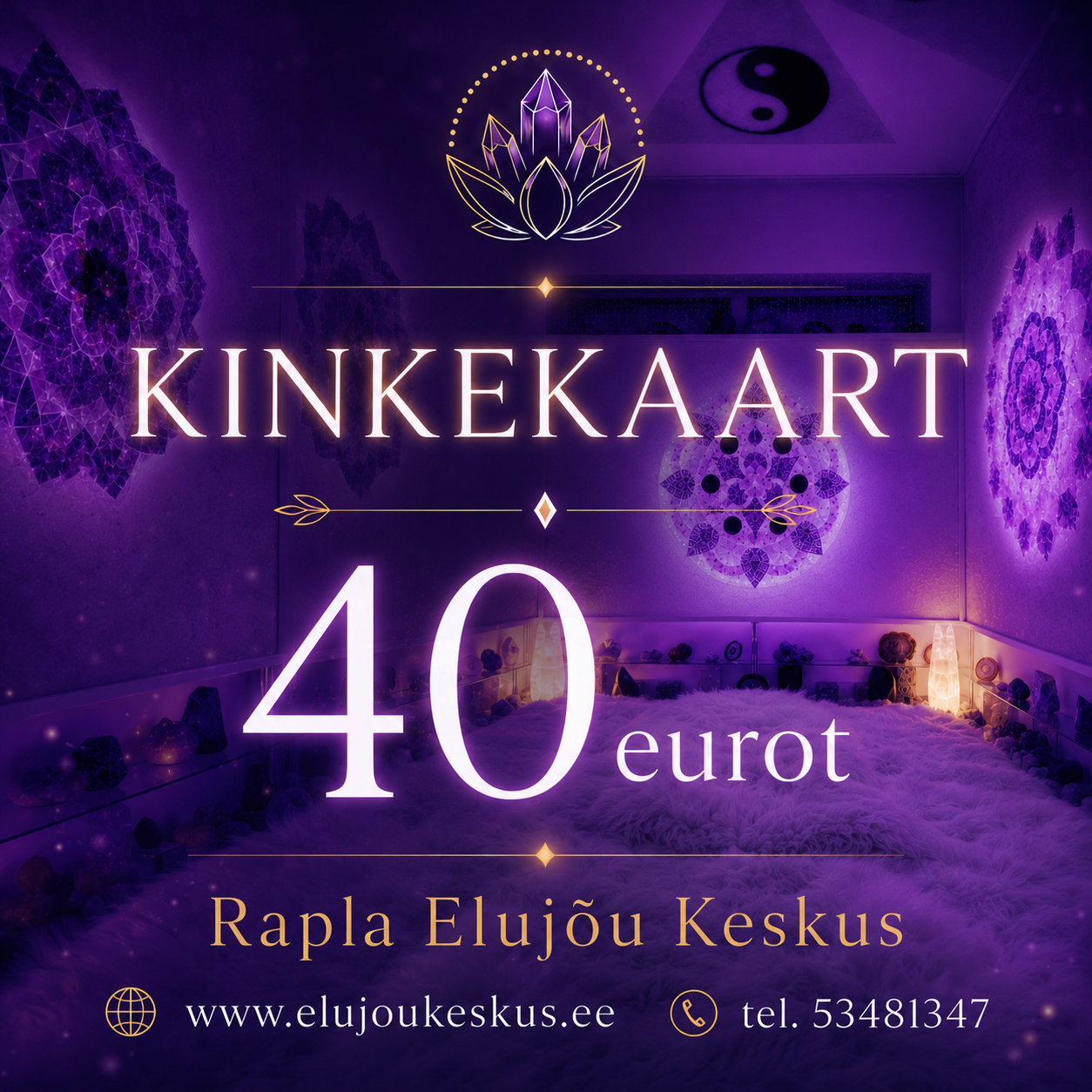 Rapla Elujõu Keskuse KINKEKAART