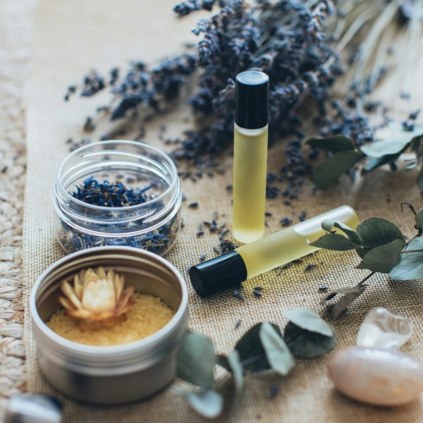 Elevate your relaxation with aromatherapy essentials featuring lavender and massage oils.